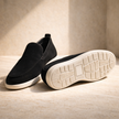 FJØRNA men's suede slip-on loafers, stylish and comfortable shoes with a smooth suede finish and classic design.