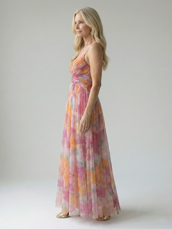 FJØRNA summer maxi dress for women, sleeveless and flowy, featuring a breezy, lightweight fabric perfect for warm weather.