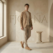 FJØRNA men's lace loafers slip-on shoes in classic design with detailed lace-up pattern and sleek leather finish.