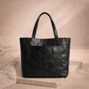 FJØRNA women's leather tote bag with anti-theft design, spacious travel bag featuring sleek leather exterior and secure compartments.