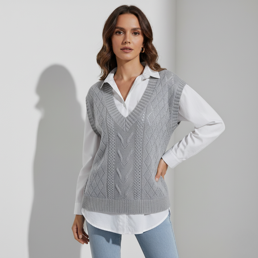 Ava – sweater vest women - Stylish Knit | Sweater Vest