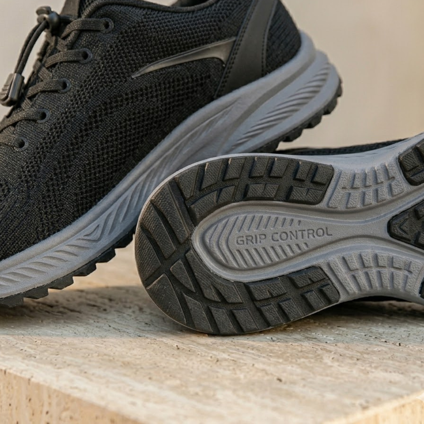 Men’s FJØRNA lightweight mesh trainers with breathable fabric and non-slip soles, ideal for comfortable, everyday footwear.