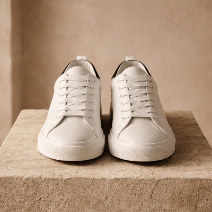 FJØRNA men's leather trainers shoes with stylish design and comfortable fit, shown on a clean white background.