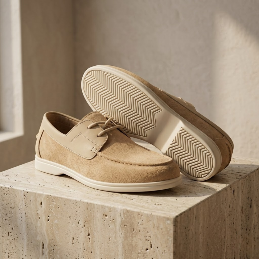 FJØRNA men's red lace-up shoes with intricate lace design and stylish silhouette, perfect for formal or casual wear.