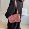 Tanja – Chic Tweed Shoulder Bag with Gold Chain Accent