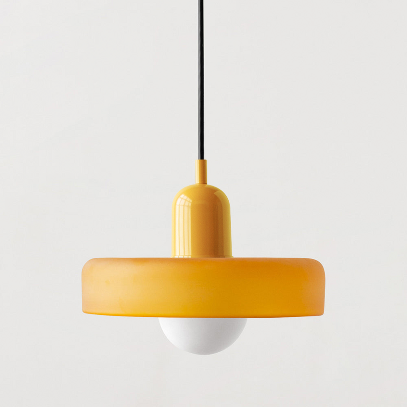 Colorful Glass Pendant Lamp with Adjustable Suspension