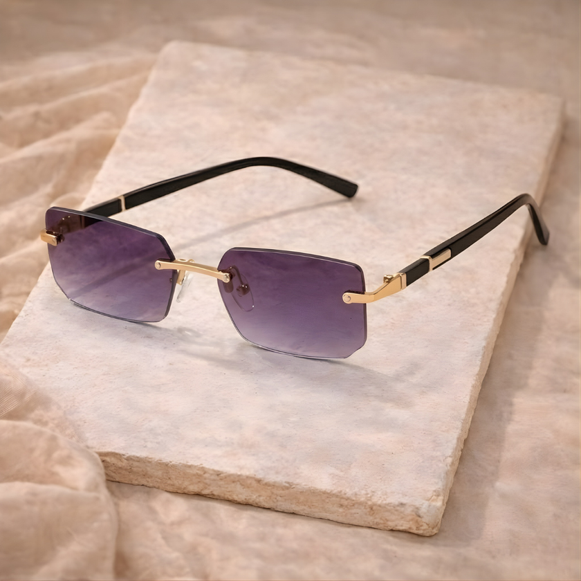 FJØRNA unisex retro sunglasses with rounded frames and dark lenses, stylish accessories for men and women.