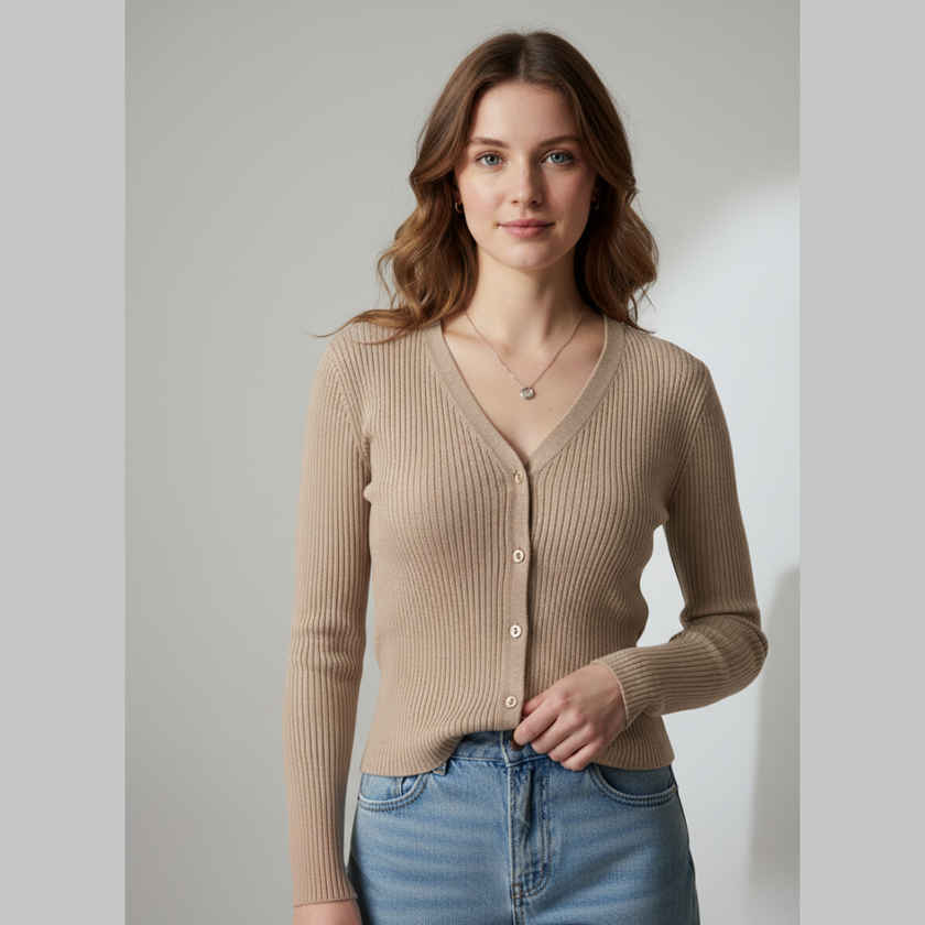 Ava – Cardigan Ladies Women’s Cropped Knitwear | Stylish Top