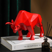 Geometric Bull Sculpture – Modern Art Decor for Home or Office, Unique Design Symbolizing Strength and Courage - 3