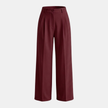 FJØRNA women's high waist wide leg trousers, tailored pants with a relaxed fit, in a neutral color.