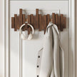 Kaiser | Premium Wooden Wall Coat Rack with Foldable Hooks