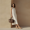 FJØRNA large women's travel tote bag with spacious design, showcasing sturdy handles and stylish fabric for versatile use.