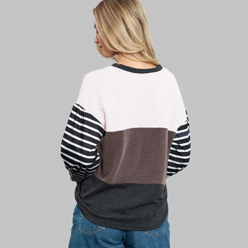 Striped Knit Pullover