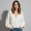 Classic White Cardigan Sweater