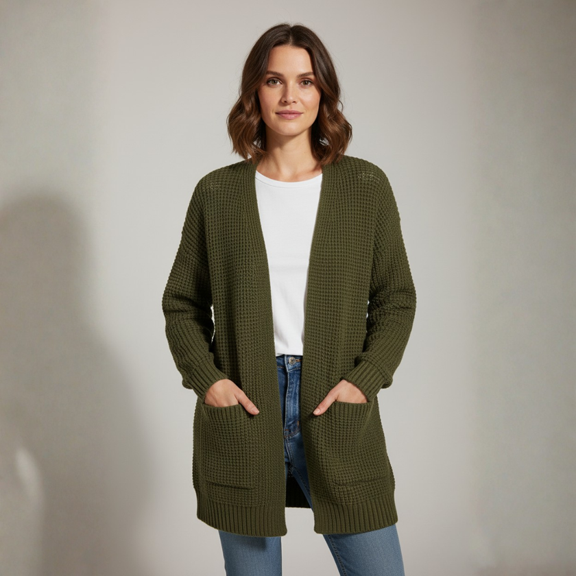 Elegant Long Cardigan V-Neck