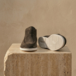 Men’s FJØRNA suede loafers slip-on shoes, smart casual style, featuring tan suede material and sleek design.