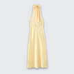 Isabella - Sunny Straps Satin Butter Yellow Dress