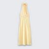 Isabella - Sunny Straps Satin Butter Yellow Dress