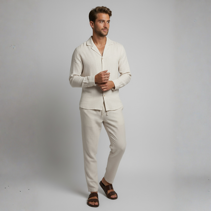 Miles | Lightweight Linen Set for Men – Shirt & Pants Combo