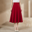 FJØRNA high waist midi skirt for women with pockets, stylish and versatile women's pants in a flattering fit.