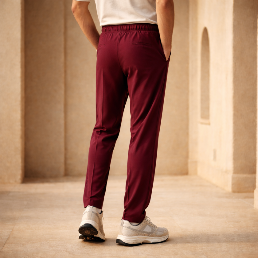 Men's wide-leg joggers by FJØRNA with drawstring waist, featuring comfortable fit and casual style in soft fabric.