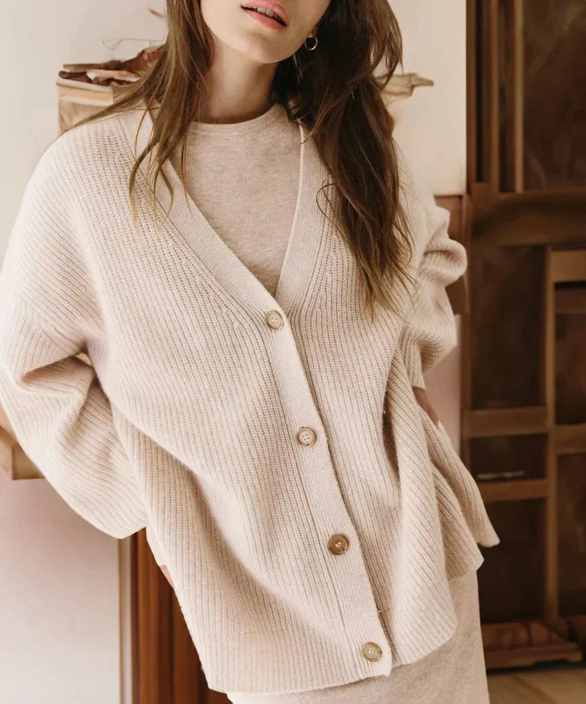 Cozy Cardigan Sweater with Stand Collar - 7