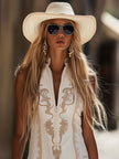 White Denim Tassel Mini Dress | Casual Dress