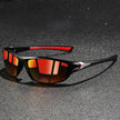 FJØRNA polarized men's sunglasses with black frames and dark lenses, stylish accessories for outdoor protection.