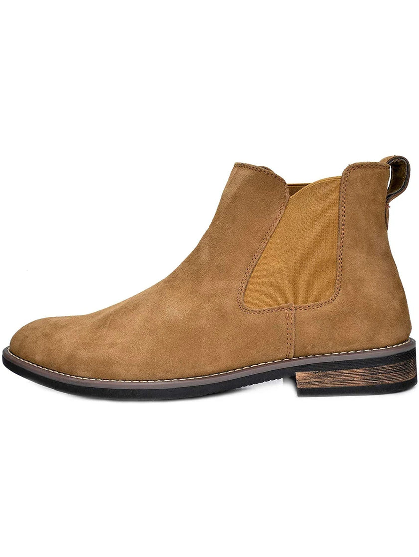 Suede Chelsea Boots Camel - 17