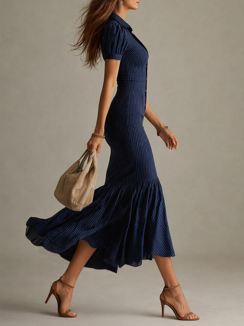 Striped Maxi Dress | Evening Dress