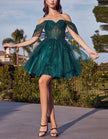Pink tulle cocktail dress for women by FJØRNA, featuring elegant design with flowy fabric and stylish silhouette.