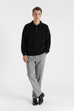Men's Knitted Jumper – Relaxed Fit with Polo Collar - 3