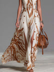 Off-White Chiffon Halter Neck Maxi Dress | Casual Dress