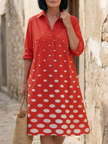 FJØRNA women's summer polka dot wrap dress with flowy fabric, perfect for warm weather and casual outings.