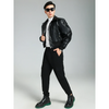Marco – Black Leather Jacket Men’s Stylish Bomber | Warm and Soft 4