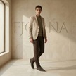 FJØRNA men's suede slip-on loafers featuring a smart casual design, with smooth suede material and classic loafer style.