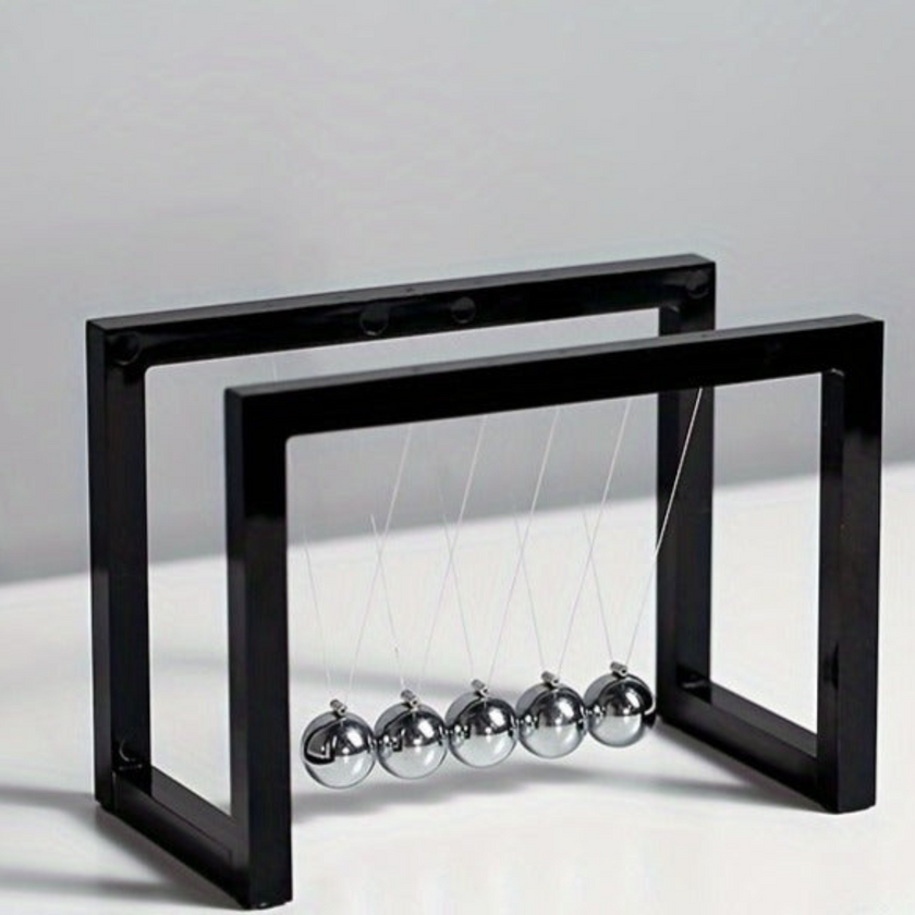 Newton's Cradle Desk Toy - Elegant Office Decor with Physics Demonstration, Stress Relief Gift for Home or Office - 1