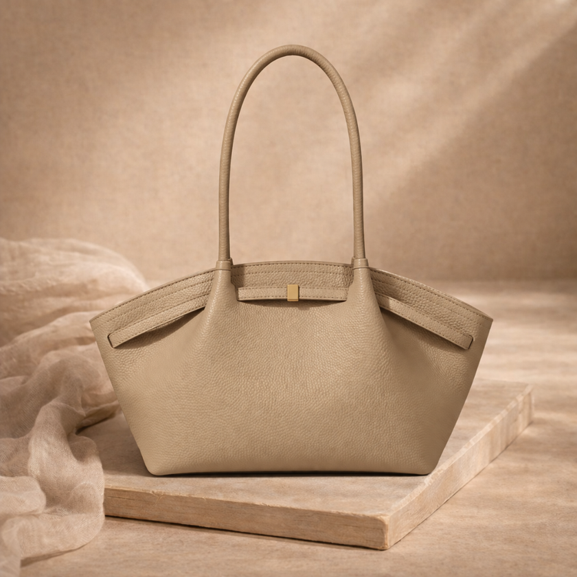 FJØRNA women's large travel tote bag made of durable fabric, featuring sturdy handles and spacious interior for travel essentials.