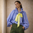FJØRNA oversized long sleeve top for women, casual long sleeve shirt featuring a relaxed fit and comfortable fabric.