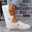 FJØRNA Ava women's orthopedic sneakers in neutral color, showcasing supportive design and comfortable fit for everyday wear.
