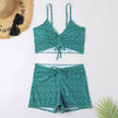 FJØRNA women's printed tankini set with flattering fit, featuring colorful swimwear design and comfortable bikini top and bottom.