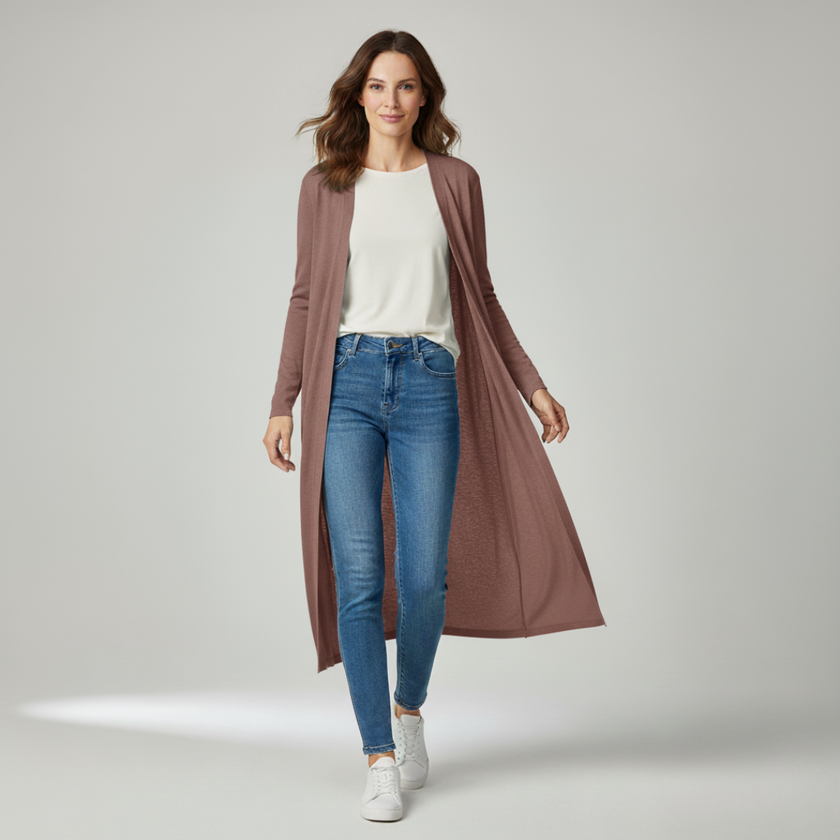 Cozy Knit Cardigan Sweater White