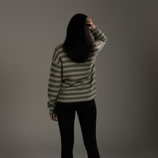 Striped Knitted Pullover Sweater