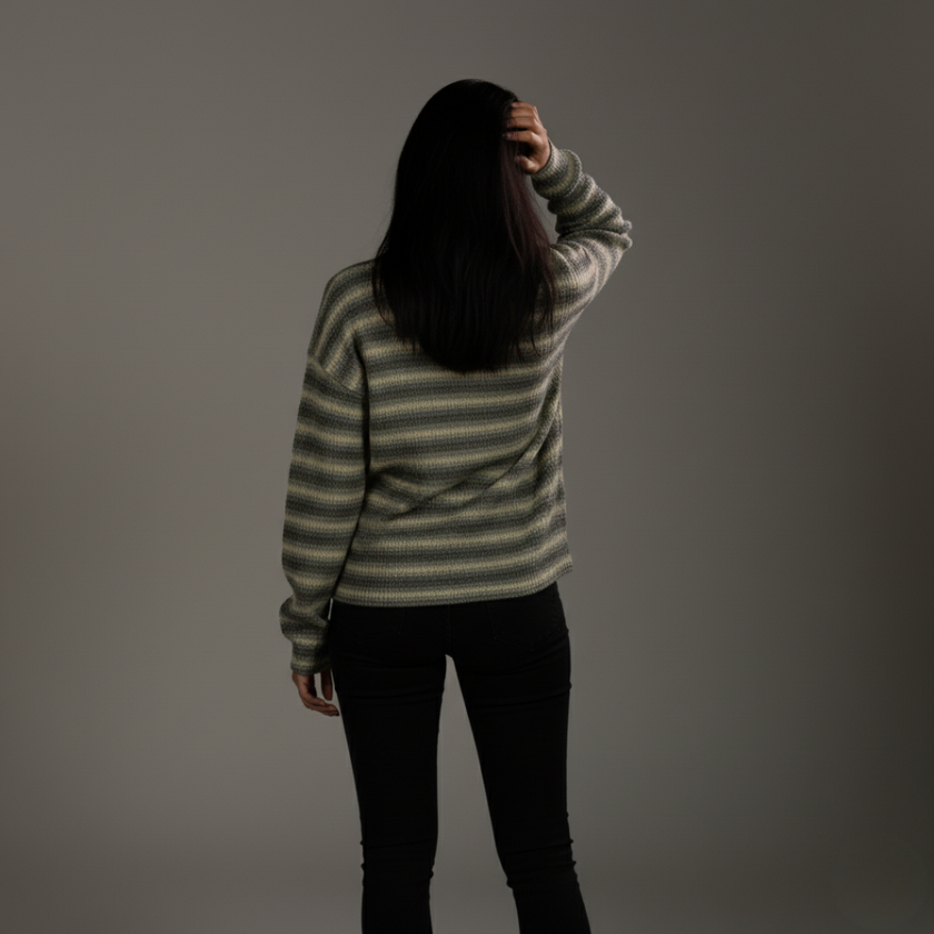 Striped Knitted Pullover Sweater