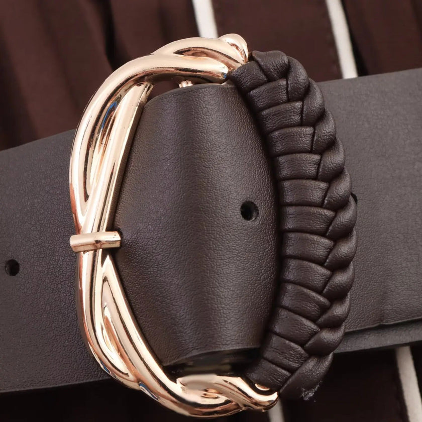 Women's Midi Dress – Elegant Chiffon with Turn-Down Collar - 6