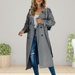 Stylish Black Trench Coat - 5
