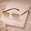 Unisex retro sunglasses by FJØRNA with tinted lenses and bold frame, perfect accessory for stylish men.