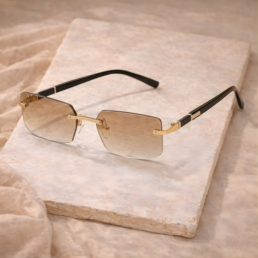 Unisex retro sunglasses by FJØRNA with tinted lenses and bold frame, perfect accessory for stylish men.