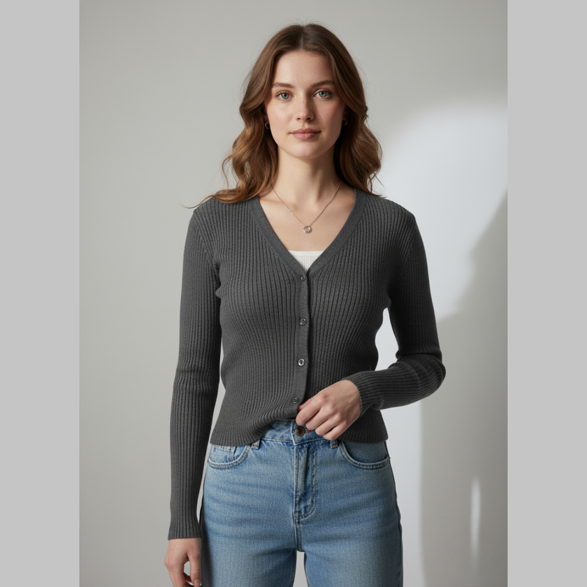 Ava – Cardigan Ladies Women’s Cropped Knitwear | Stylish Top