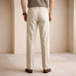 FJØRNA men's straight leg trousers with elastic waistband, stylish and comfortable pants for casual or smart-casual wear.